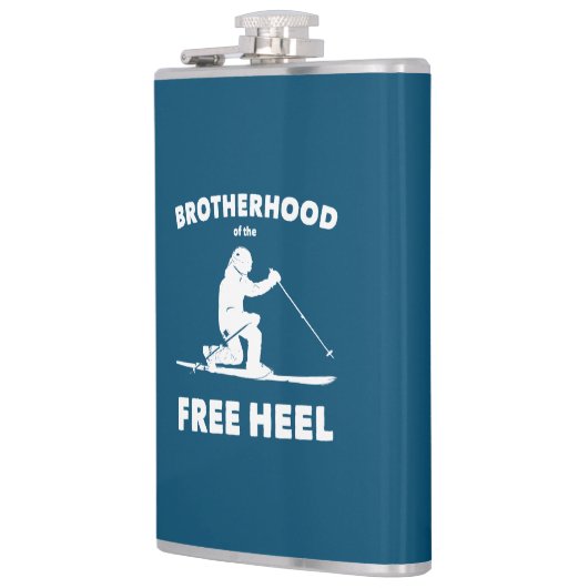 Broederschap van de vrije hieltelemarkskisering heupfles (Links)