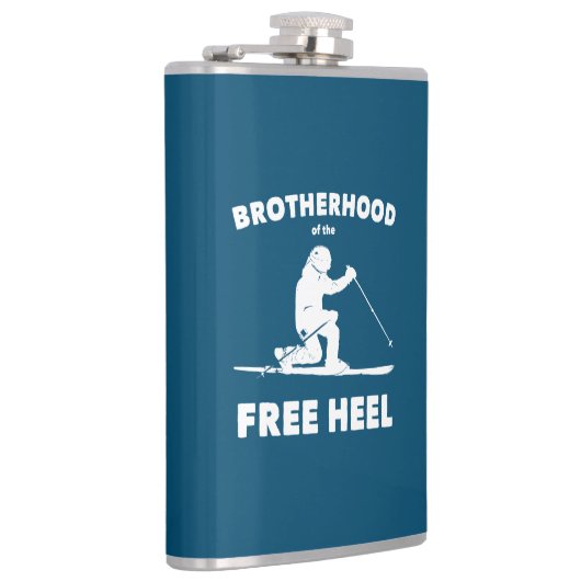 Broederschap van de vrije hieltelemarkskisering heupfles (Rechts)