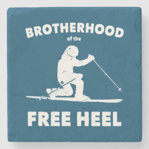 Broederschap van de vrije hieltelemarkskisering stenen onderzetter