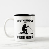 Broederschap van de vrije hieltelemarkskisering tweekleurige koffiemok (Links)