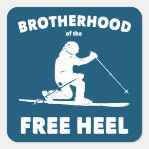 Broederschap van de vrije hieltelemarkskisering vierkante sticker
