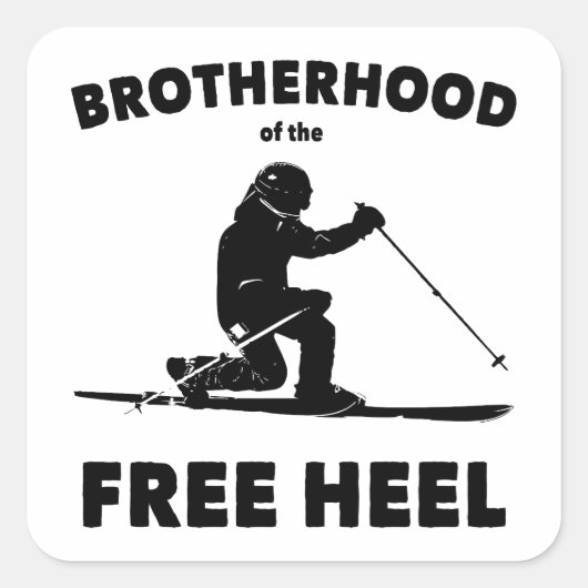 Broederschap van de vrije hieltelemarkskisering vierkante sticker (Voorkant)