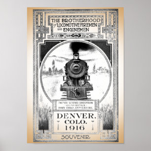 Broederschap van locomotieven, brandweermannen en  poster