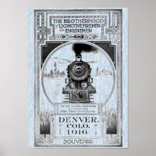 Broederschap van locomotieven, brandweermannen en  poster