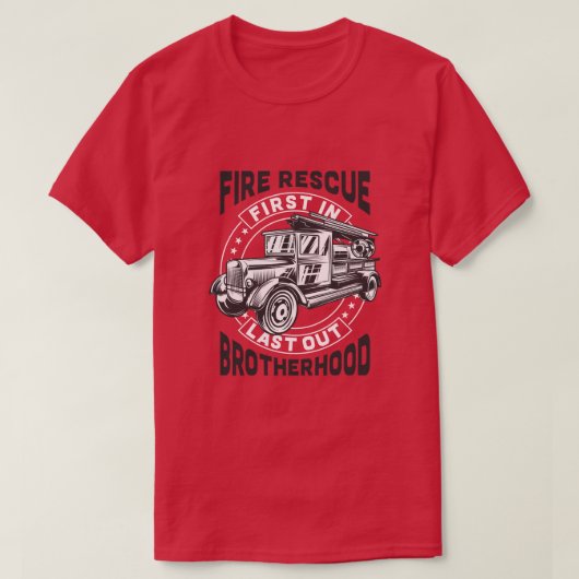 Broederschap voor brandbestrijding  stijl Vuur T-s T-shirt (Design voorkant)