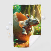 broedneushoorn golfhanddoek (Insitu)