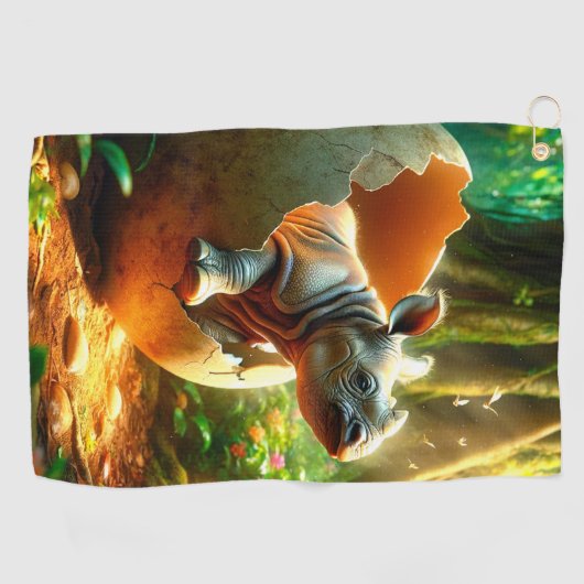 broedneushoorn golfhanddoek (Horizontaal)