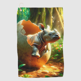 broedneushoorn golfhanddoek