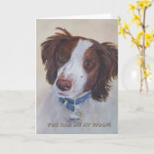 BROEIEN EN WIT-RETRIEVEN | WENSKAART KAART (Gele Bloem)