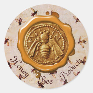 BROEIENDE WAXSEAL VOOR BEEKEEPERS RONDE STICKER