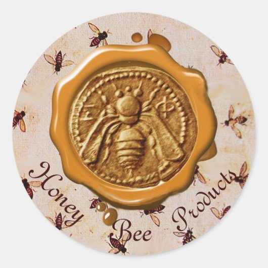 BROEIENDE WAXSEAL VOOR BEEKEEPERS RONDE STICKER (Voorkant)