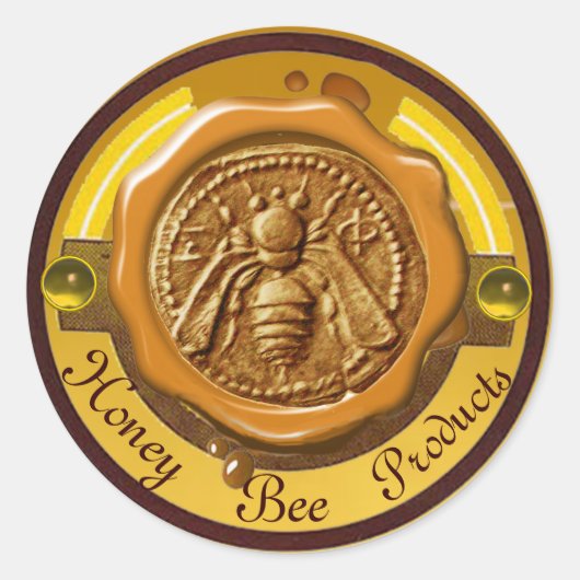 BROEIENDE WAXSEAL VOOR BEEKEEPERS RONDE STICKER (Voorkant)