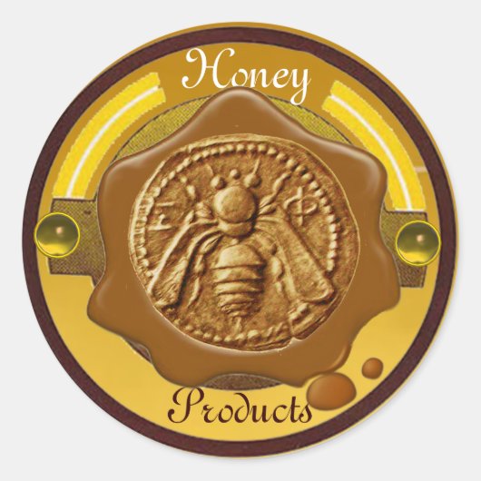 BROEIENDE WAXSEAL VOOR BEEKEEPERS RONDE STICKER (Voorkant)