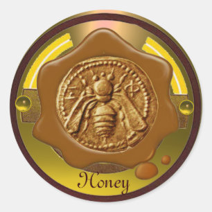 BROEIENDE WAXSEAL VOOR BEEKEEPERS RONDE STICKER