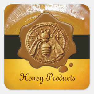 BROEIENDE WAXSEAL VOOR BEEKEEPERS VIERKANTE STICKER