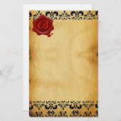 BROEIKAMASK, RODE WAXZEEMONOGRAM BRIEFPAPIER (Voorkant / Achterkant)