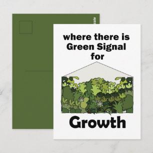 Broeikas Groen Signaal Voor Groei Tuin Opening Briefkaart