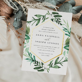 BroeikasLijst | Botanische Waterverf Folie Uitnodiging