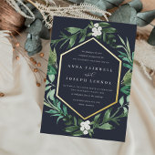 BroeikasLijst | Waterverf Botanische bruiloft Folie Uitnodiging