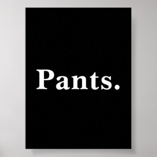 Broek één woord minimalisme ontwerp poster