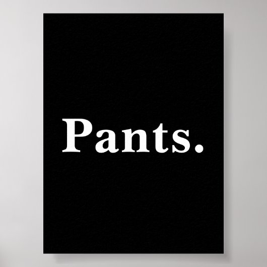 Broek één woord minimalisme ontwerp poster (Voorkant)