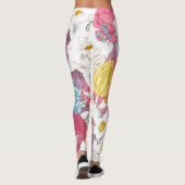 broek met modern bloempatroon leggings (Achterkant)