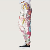 broek met modern bloempatroon leggings (Links)