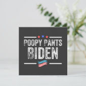 Broek vol poep Biden Kaart (Staand voorkant)