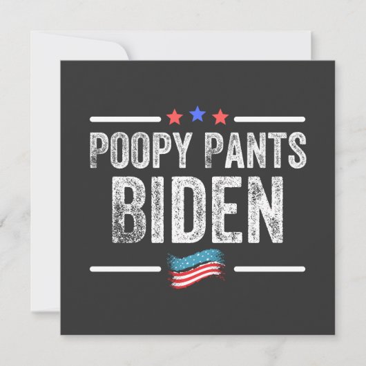 Broek vol poep Biden Kaart (Voorkant)
