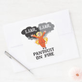 Broekpak in brand vierkante sticker (Envelop)