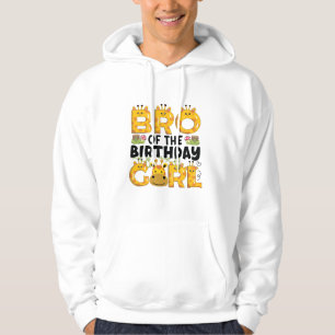 Broer 1e Verjaardag Meisje Giraffe Theme Party Zoo Hoodie