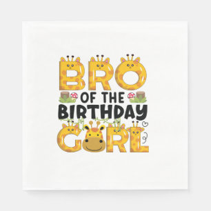 Broer 1e Verjaardag Meisje Giraffe Theme Party Zoo Servet