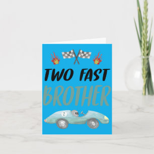 Broer 2e verjaardag Twee snelle raceauto tweede ve Kaart