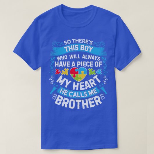 Broer autisme voor mannen jongens meisjes Kinder T-shirt (Design voorkant)
