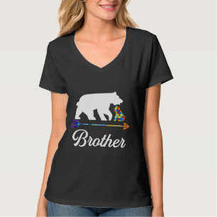 Broer Beer Autisme Awareness Proud Autism Brother T-shirt
