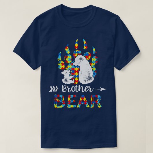 Broer Beer Autisme T-shirt (Design voorkant)