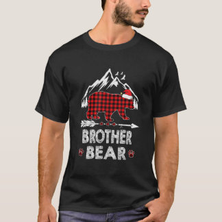 Broer Beer Kerstmis Pajama Red Pset Buffalo Fa T-shirt