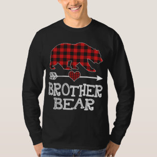 Broer Beer Kerstmis Pajama Red Pset Buffalo Fa T-shirt