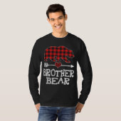Broer Beer Kerstmis Pajama Red Pset Buffalo Fa T-shirt (Voorkant volledig)