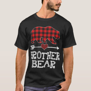 Broer Beer Kerstmis Pajama Red Pset Buffalo Fa T-shirt