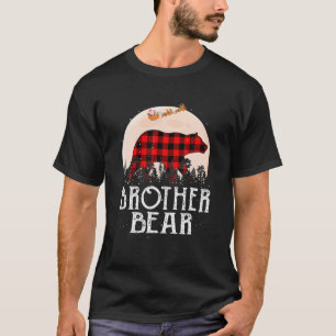 Broer Beer Kerstmis Pajama Red Pset Buffalo T-shirt