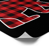 Broer Beer Pajama Red Buffalo Xmas Funny Family Poster (Hoek)