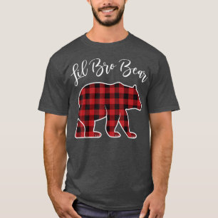 Broer Beer Pajama Red Buffalo Xmas Funny Family T-shirt