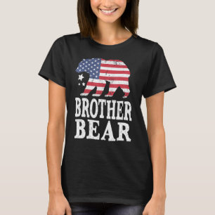 Broer Beer patriottische vlag overeenkomende famil T-shirt