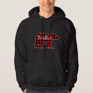 Broer Beer Rood geplakt ontwerp-serie op maat van Hoodie