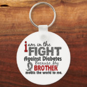 Broer betekent wereld voor mij diabetes sleutelhanger (Voorkant)