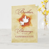 Broer, Bevestiging Gefeliciteerd Dove Kaart (Gele Bloem)