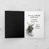 Broer Birthday Moose Waterverf Animal Old Timer Kaart (Binnen)