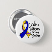 Broer - bladerkanker - lint ronde button 5,7 cm (Voorkant /achterkant)