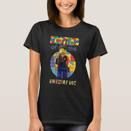 Broer Brick Builder  Blokken Meester Bouwer T-shirt (Voorkant)